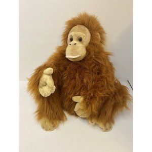 FAO Schwarz Orangutan Ape Monkey 16”‎ Plush Stuffed Animal Realistic Toys R Us